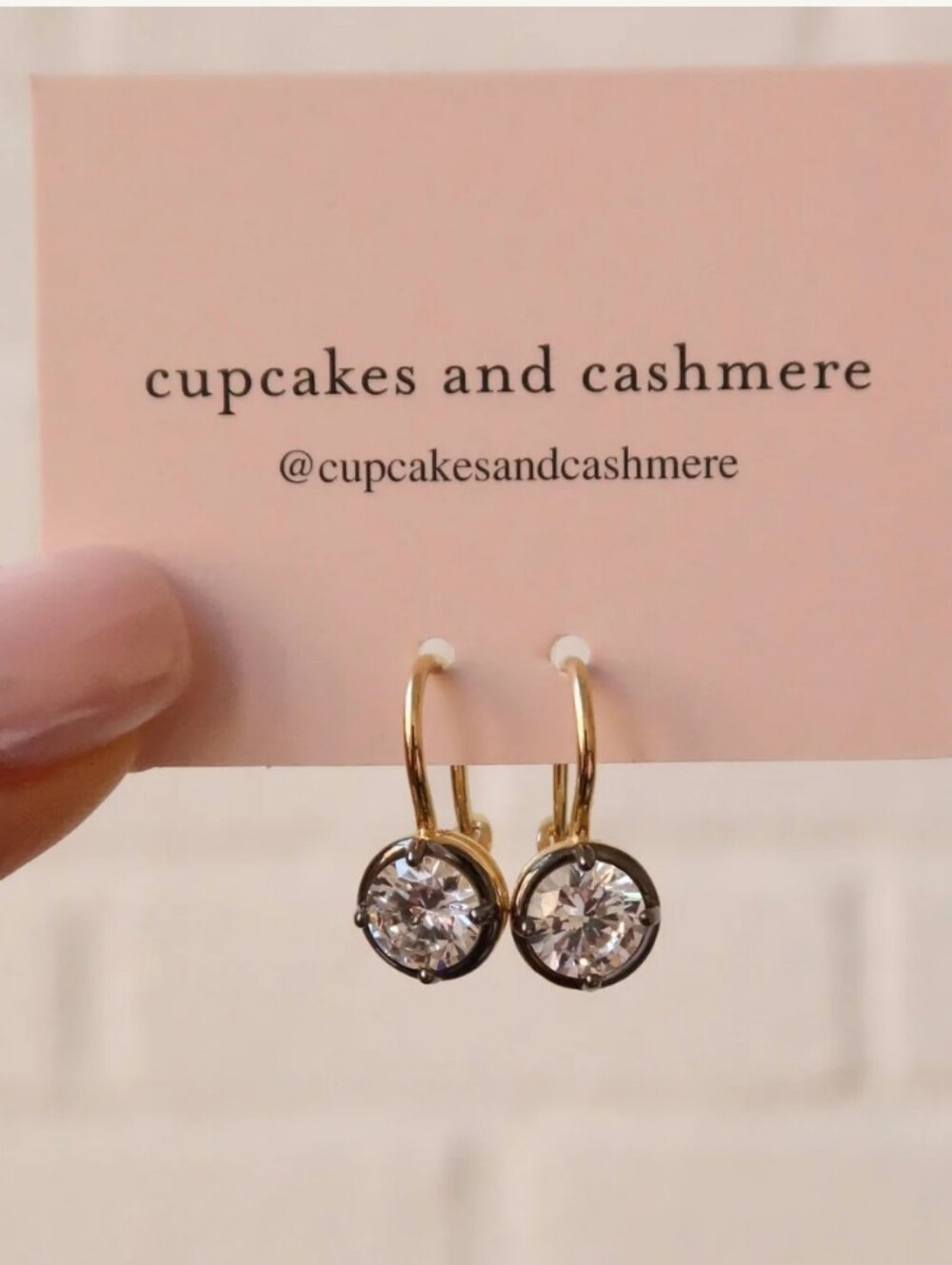 Cupcakes and Cashmere Blythe Oxidized Rim Cz Huggies